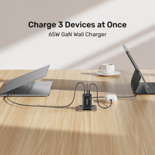USB Įkroviklis - UNITEK P1130ABK01-EU, 65 W, Juodas USB Įkroviklis - UNITEK P1130ABK01-EU, 65 W, Juodas