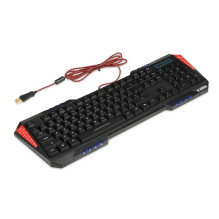 Klaviatūra - IBOX IKS855 USB, Angliška, 114 Klavišų, Apšviesta, 2 m Laidas, Juoda Klaviatūra - IBOX IKS855 USB, Angliška, 114 Klavišų, Apšviesta, 2 m Laidas, Juoda