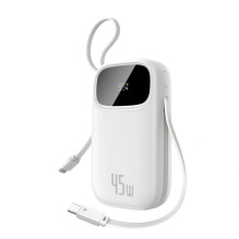Išorinė baterija - Baseus EnerFill FC31 QPow3 10 000 mAh 45 W Balta Išorinė baterija - Baseus EnerFill FC31 QPow3 10 000 mAh 45 W Balta
