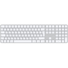 Klaviatūra - Apple Magic Keyboard Su Touch ID Ir Skaičių Klaviatūra, Rusiškas Išdėstymas, Balta
