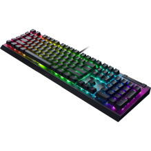Žaidimų klaviatūra - Razer BlackWidow V4 X NO žalios spalvos jungikliais, makrokomandų klavišais, "Chroma RGB"