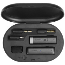 Belaidis mikrofonas - Boya BY-WM3U 2,4 GHz USB-C imtuvas su įkrovimo dėklu