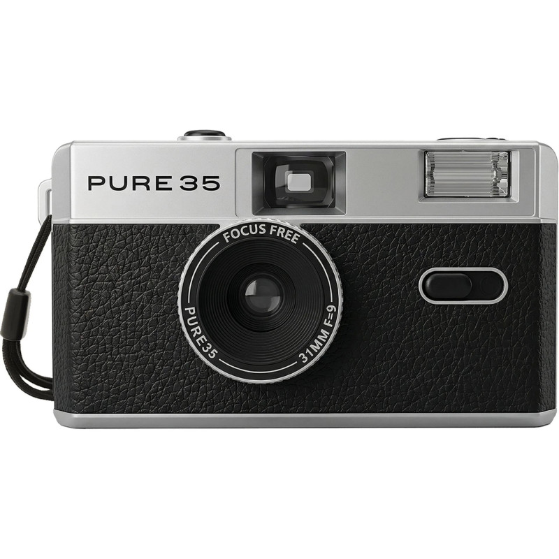 KODAK Pure 35 Black 35mm vienreizlietojamā kamera ar zibspuldzi