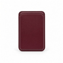 Evelatus universali PU odos piniginė su „MagSafe Dark“ Cherry