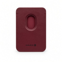 Evelatus universali PU odos piniginė su „MagSafe Dark“ Cherry
