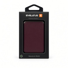 Evelatus universali PU odos piniginė su „MagSafe Dark“ Cherry