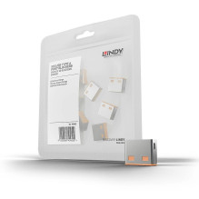 Lindy USB Port Blocker (without key) - Pack of 10 Colour Code: Orange