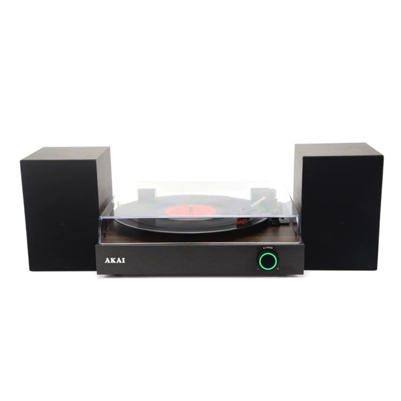 AKAI ATT-200SP Belt-Drive atskaņotājs ar USB ierakstu, 3 ātrumi, iebūvēts priekšpastiprinātājs, RCA un USB izejas, diman