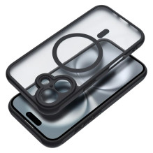 Dėklas Matte MagSafe Apple iPhone 16 juodas Dėklas Matte MagSafe Apple iPhone 16 juodas