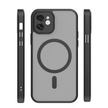 Dėklas Matte MagSafe Apple iPhone 12 juodas