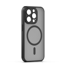 Dėklas Matte MagSafe Apple iPhone 15 Pro juodas