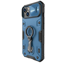 „Nillkin CamShield Armor Pro“ dėklas, skirtas „iPhone 14 Plus“, su apsauginiu žiedu ir stovu, mėlynas „Nillkin CamShield Armor Pro“ dėklas, skirtas „iPhone 14 Plus“, su apsauginiu žiedu ir stovu, mėlynas