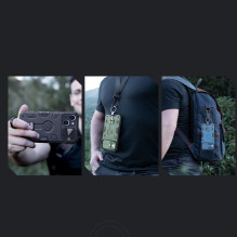 „Nillkin CamShield Armor Pro“ dėklas, skirtas „iPhone 14 Plus“, su apsauginiu žiedu ir stovu, mėlynas „Nillkin CamShield Armor Pro“ dėklas, skirtas „iPhone 14 Plus“, su apsauginiu žiedu ir stovu, mėlynas