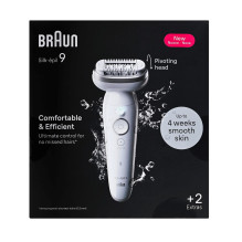 Braun Silk-épil 9 Cordless Epilator, Wet Use, SensoSmart