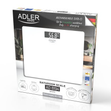 Bathroom scale ADLER AD 8194w rechargeable USB-C White Bathroom scale ADLER AD 8194w rechargeable USB-C White