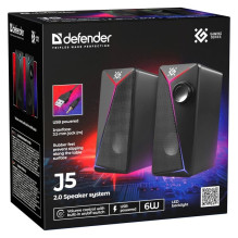 Speaker - Defender J5 2.0 6W RMS USB 3.5mm Black Speaker - Defender J5 2.0 6W RMS USB 3.5mm Black