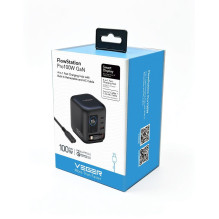 Desktop charger VEGER PD QC3.0100W with built-in cabpe Type-C TC-171 black
