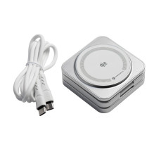 FORCELL „AluFold“ Pro 3in1 Qi 2.2 25W itin greitas belaidis stalo įkroviklis, skirtas „iPhone“ ir Samsung, suderinamas s