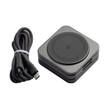 FORCELL „AluFold“ Pro 3in1 Qi 2.2 25W itin greitas belaidis stalo įkroviklis, skirtas „iPhone“ ir Samsung, suderinamas s
