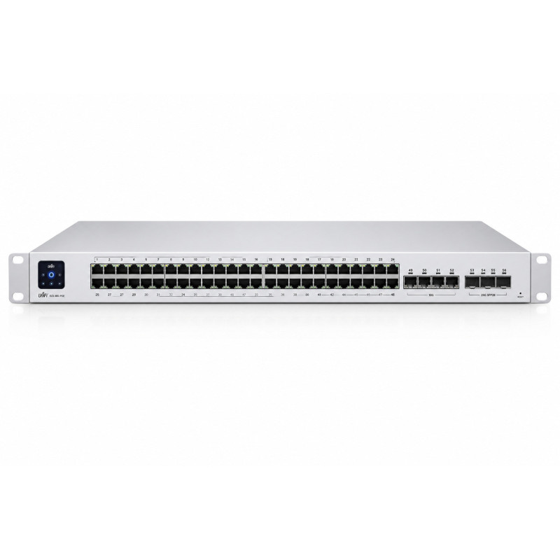 Switch Ubiquiti UniFi 32x2.5G RJ45 / 16x10G RJ45 / 4xSFP28 Managed 19" Rack-Mountable, 1.3" Touchscreen
