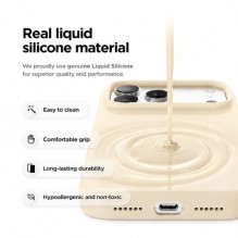 Dėklas "TM MagSafe Silicone" skirtas iPhone 18 Pro / Vanilla color /