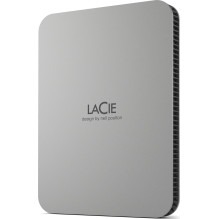 External HDD, LACIE, Mobile Drive, 5TB, USB-C, Colour Silver, STLP5000400