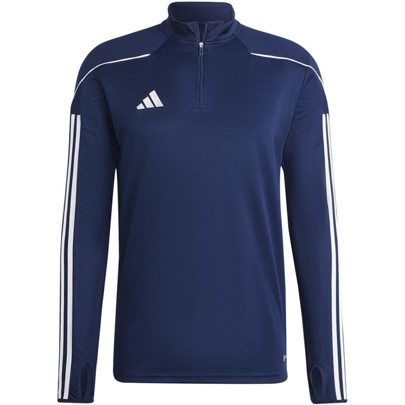 adidas Tiro 23 League treniņu tops Navy Blue vīriešu slim fit ar ceturtdaļas rāvējslēdzēju un garām piedurknēm HS7229 M