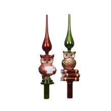 Christmas tree topper Decoris Owl, various colours, glass