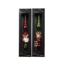 Eglės viršūnė Decoris Owl, įvairių spalvų, stiklas Eglės viršūnė Decoris Owl, įvairių spalvų, stiklas