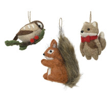 Christmas Tree toy Decoris Animals, brown