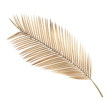 Artificial branch Decoris Palm leaf, gold, 120 cm