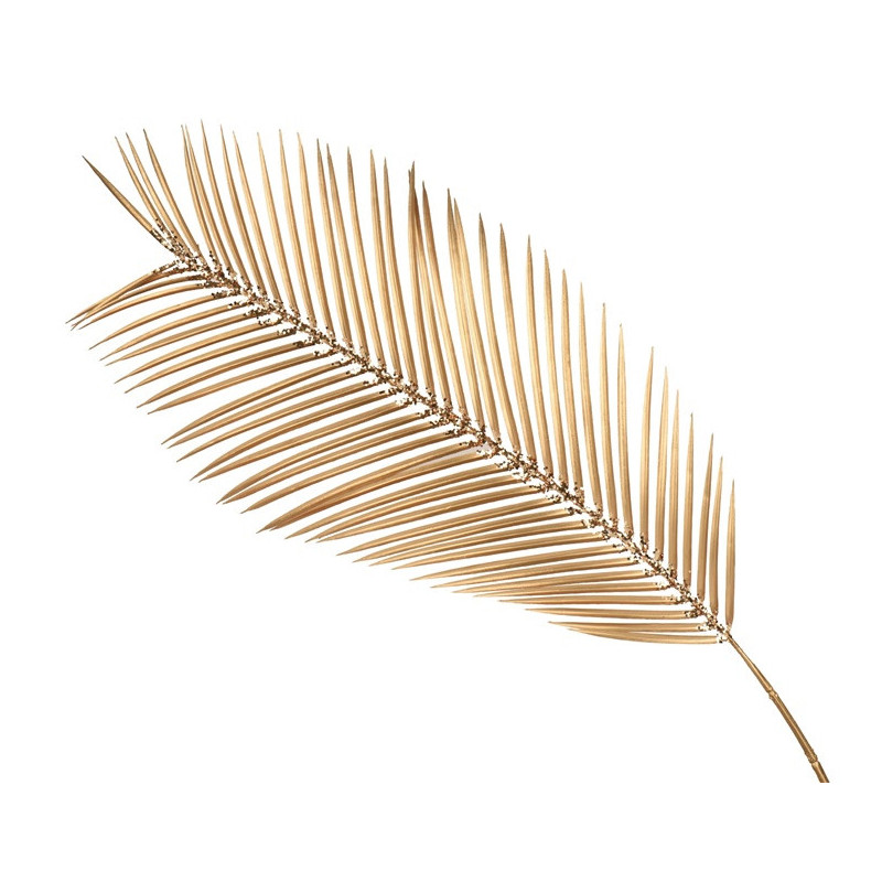 Artificial branch Decoris Palm leaf, gold, 120 cm