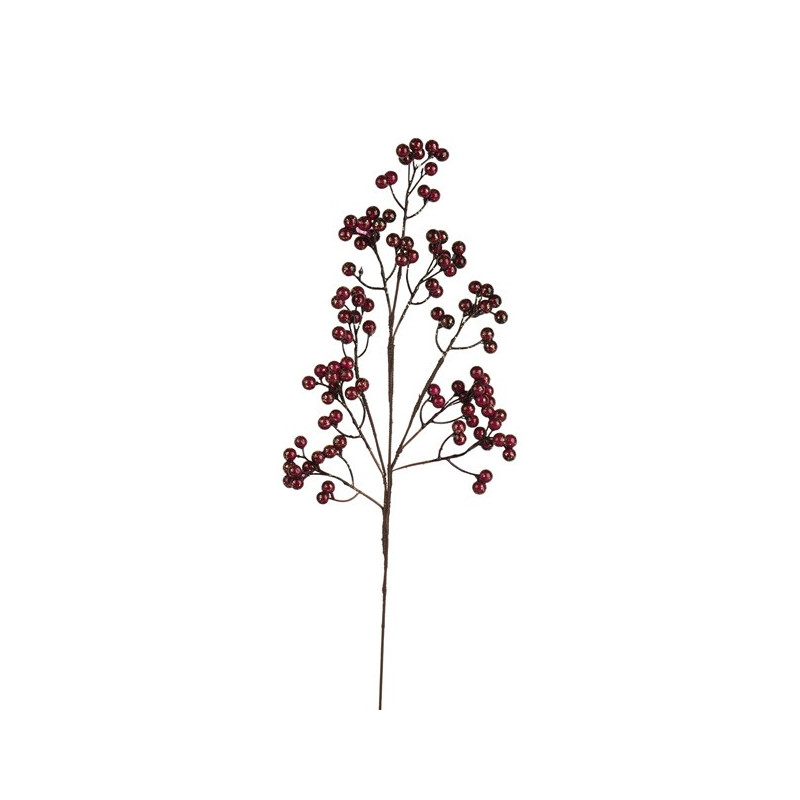 Artificial branch Decoris Berries, red, 59 cm