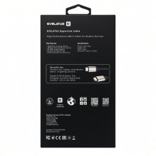 Evelatus USB C į C, aliuminio korpusas cable，240W5A，40GB / S 8K60HZ Black