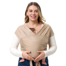Momcozy M20SSCJ01 Baby Wrap Carrier Light Brown , Carrier , Light brown, elastic, ergonomic