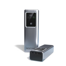 PATONA Platinum Powerbank Luxury One PD100, 20000mAh, PD 100W, USB-C + USB-A, sidabrinė, juoda