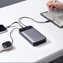 Cuktech Cuktech LPB252N 120W 25000mAh Powerbank with Built-in USB-C Cable - Gray