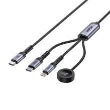USB Laidas - UNITEK 3-in-1 USB-C Laidas 1,2 m, Pilka, Juoda USB Laidas - UNITEK 3-in-1 USB-C Laidas 1,2 m, Pilka, Juoda