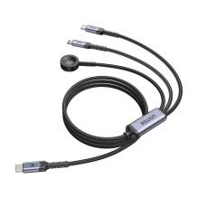 USB Laidas - UNITEK 3-in-1 USB-C Laidas 1,2 m, Pilka, Juoda USB Laidas - UNITEK 3-in-1 USB-C Laidas 1,2 m, Pilka, Juoda