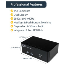 StarTech.com SV231DPDDUA KVM jungiklis StarTech.com SV231DPDDUA KVM jungiklis