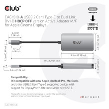 CLUB3D CAC-1510-A video cable adapter CLUB3D CAC-1510-A video cable adapter