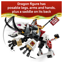 LEGO NINJAGO Zilvar auf seinem Drachentier Grimtak