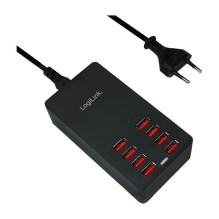 Logilink USB-A įkroviklis, 44 W, 8-port, Black Logilink USB-A įkroviklis, 44 W, 8-port, Black