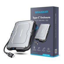 GRAUGEAR externes Festplatten Gehäuse 2.5"HDD / SSD USB 3.2 Spritzs