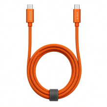 Evelatus USB 2.0 Type C to Type C 1.2M 100W 5A Aluminum housing braiding Orange