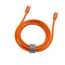 Evelatus USB 2.0 Type C to Type C 1.2M 100W 5A Aluminum housing braiding Orange