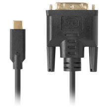 LANBERG USB-C(M)- DVI-D(24+1)(M) Kabel 3,0m schwarz LANBERG USB-C(M)- DVI-D(24+1)(M) Kabel 3,0m schwarz