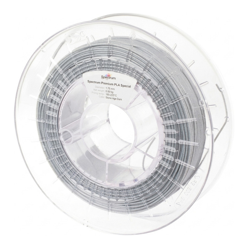 Spectrum 3D Gijos / PLA akmens amžius / 1,75mm / Tamsus / Grau / 1kg