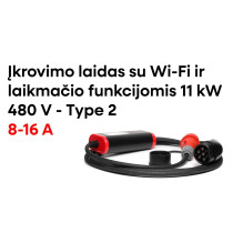 Charging cable 480 V - type 2 (16A, 3 phases 11 kW) with Wi-fi