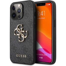 Guess „GUHCP13X4GMGGR PU 4G metalinis logotipas Case iPhone 13 Pro Max“ pilkas